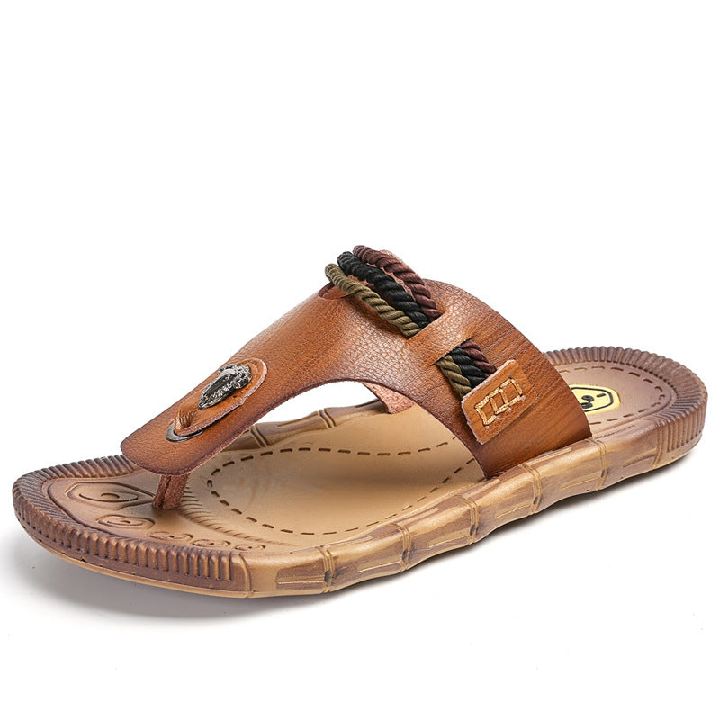 Korean version of men's flip-flop beach shoes